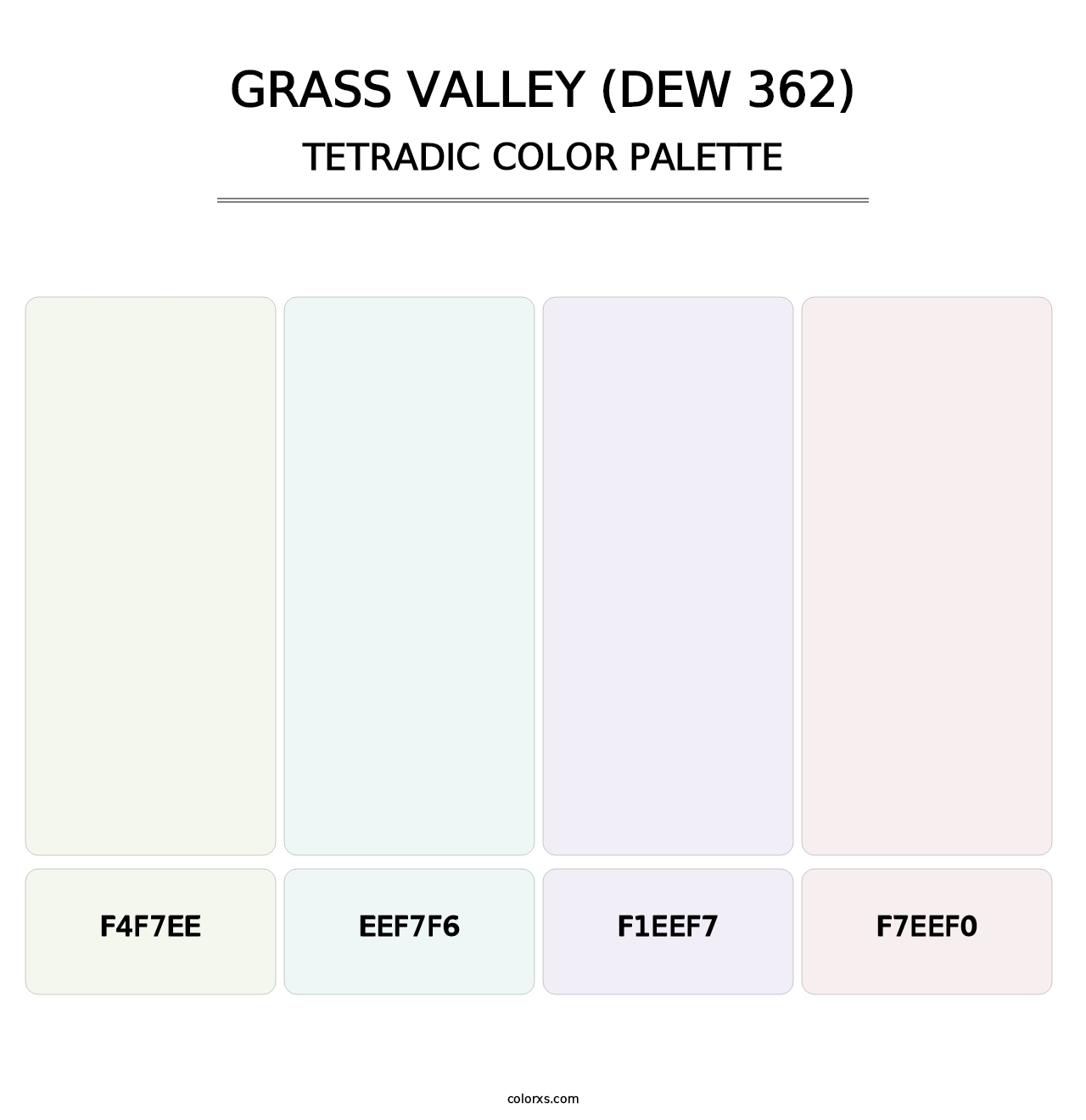 Grass Valley (DEW 362) - Tetradic Color Palette