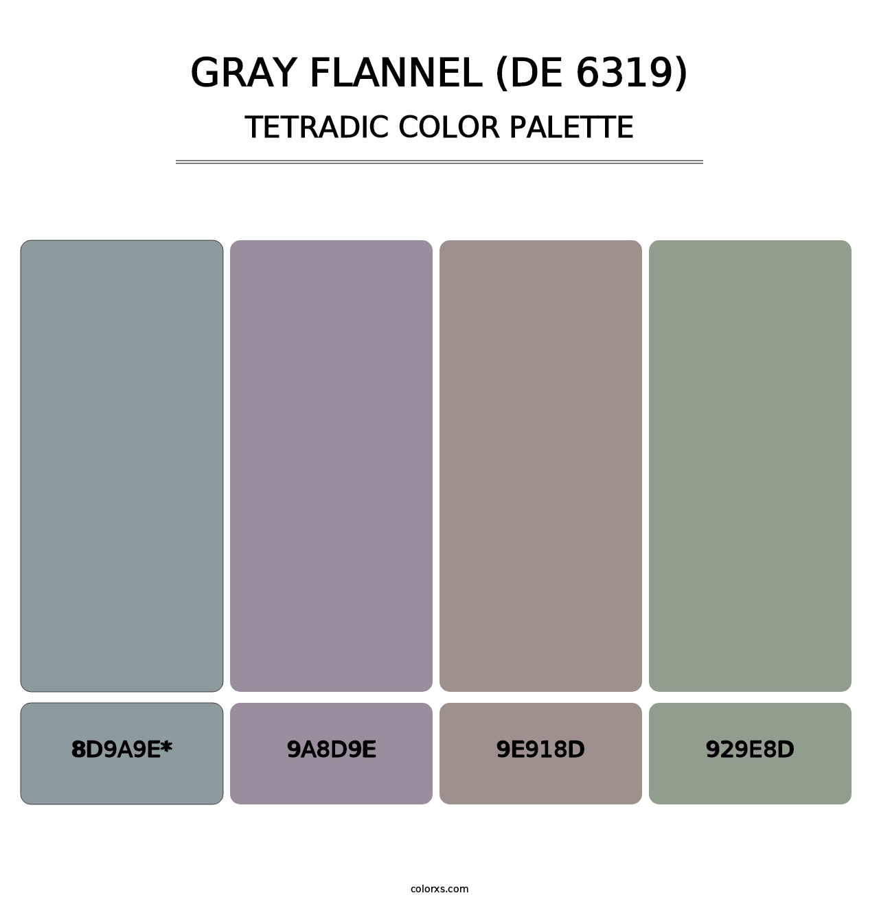 Gray Flannel (DE 6319) - Tetradic Color Palette