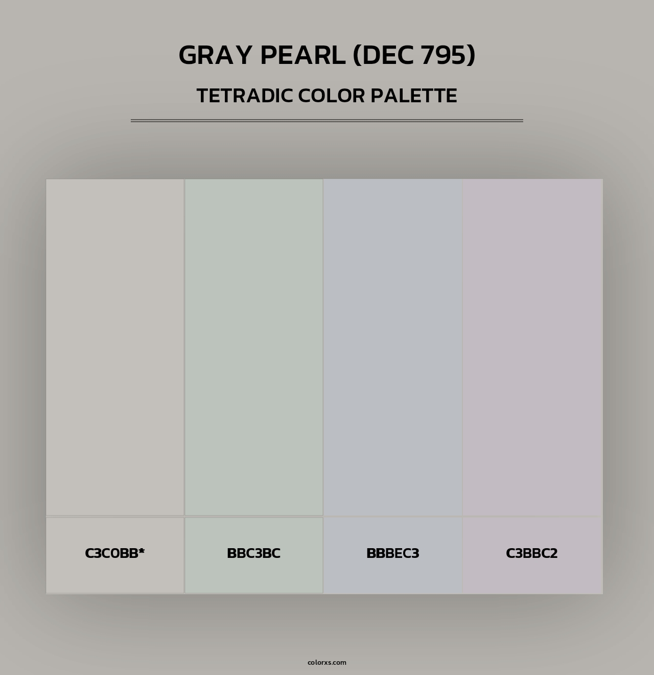 Gray Pearl (DEC 795) - Tetradic Color Palette