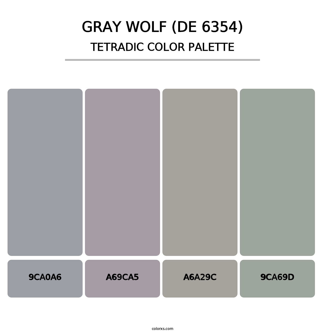 Gray Wolf (DE 6354) - Tetradic Color Palette