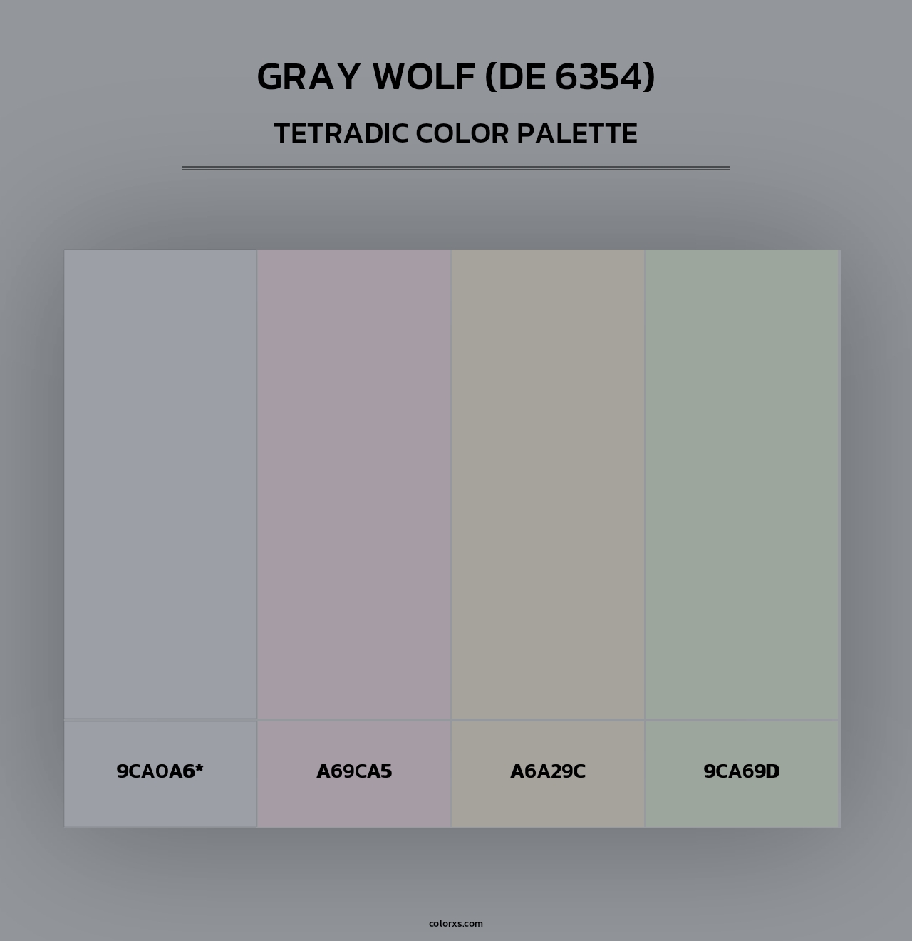 Gray Wolf (DE 6354) - Tetradic Color Palette