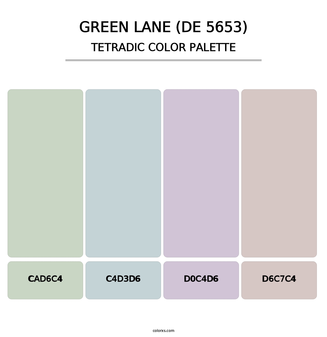 Green Lane (DE 5653) - Tetradic Color Palette