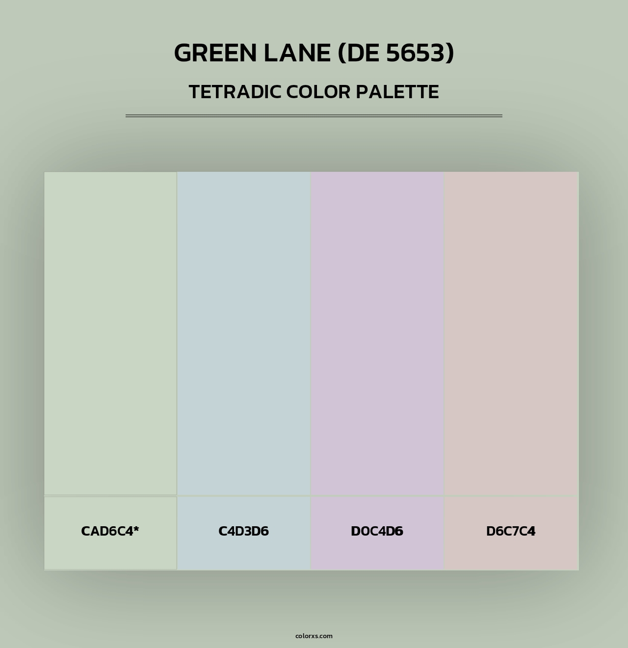 Green Lane (DE 5653) - Tetradic Color Palette