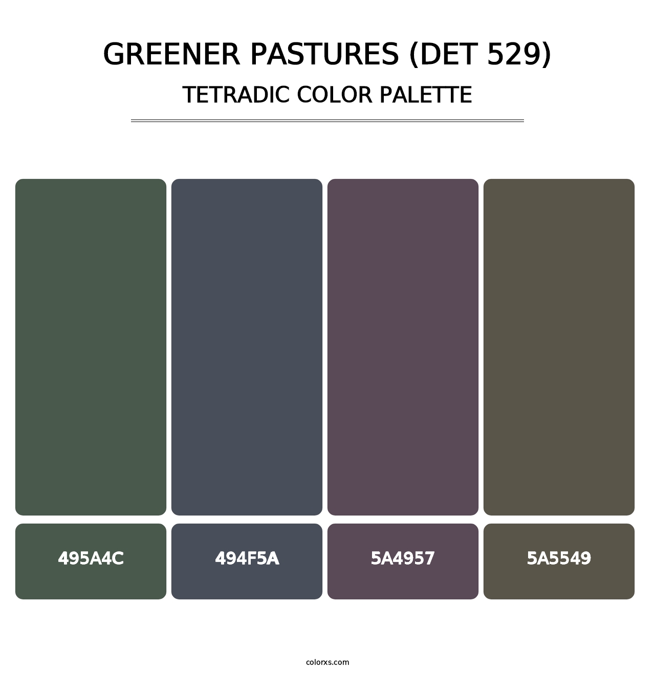Greener Pastures (DET 529) - Tetradic Color Palette