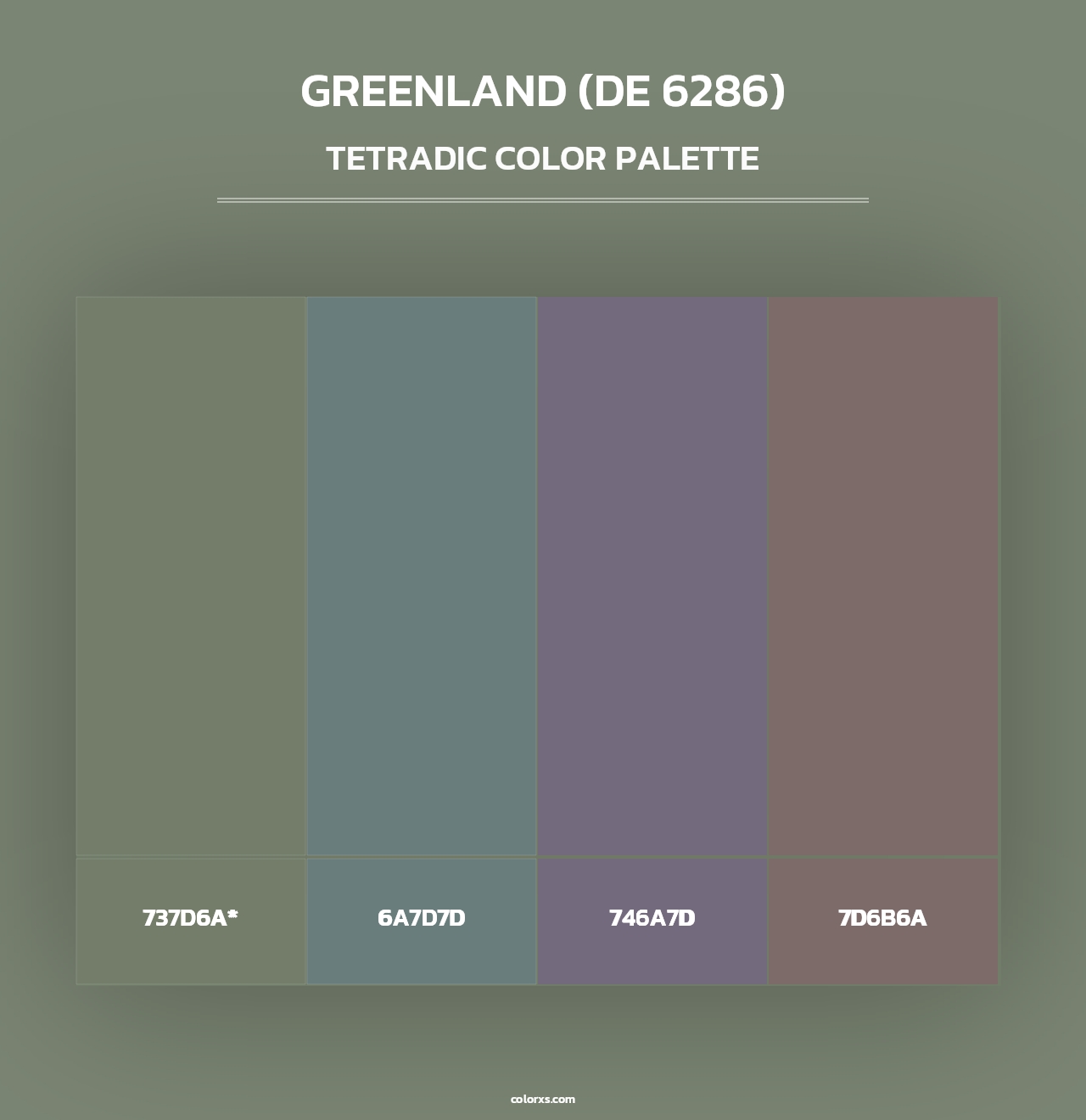 Greenland (DE 6286) - Tetradic Color Palette