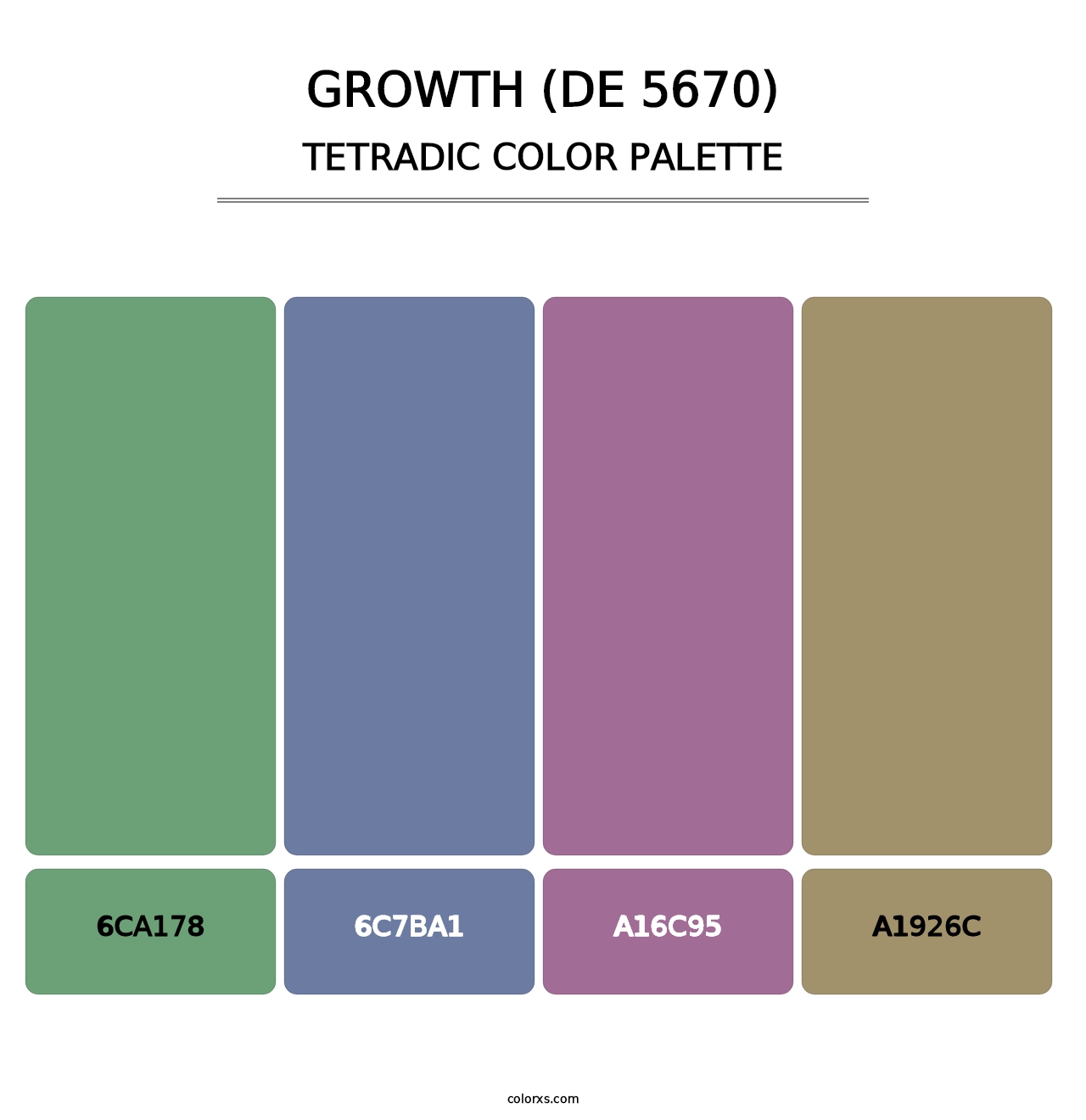 Growth (DE 5670) - Tetradic Color Palette