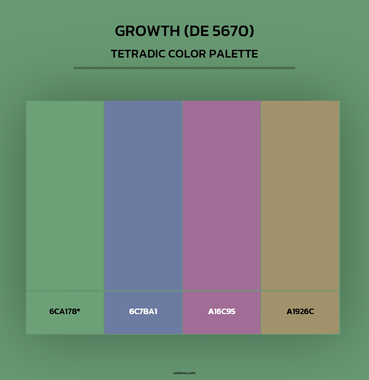 Growth (DE 5670) - Tetradic Color Palette