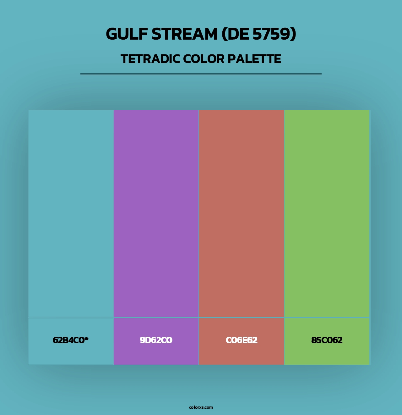 Gulf Stream (DE 5759) - Tetradic Color Palette