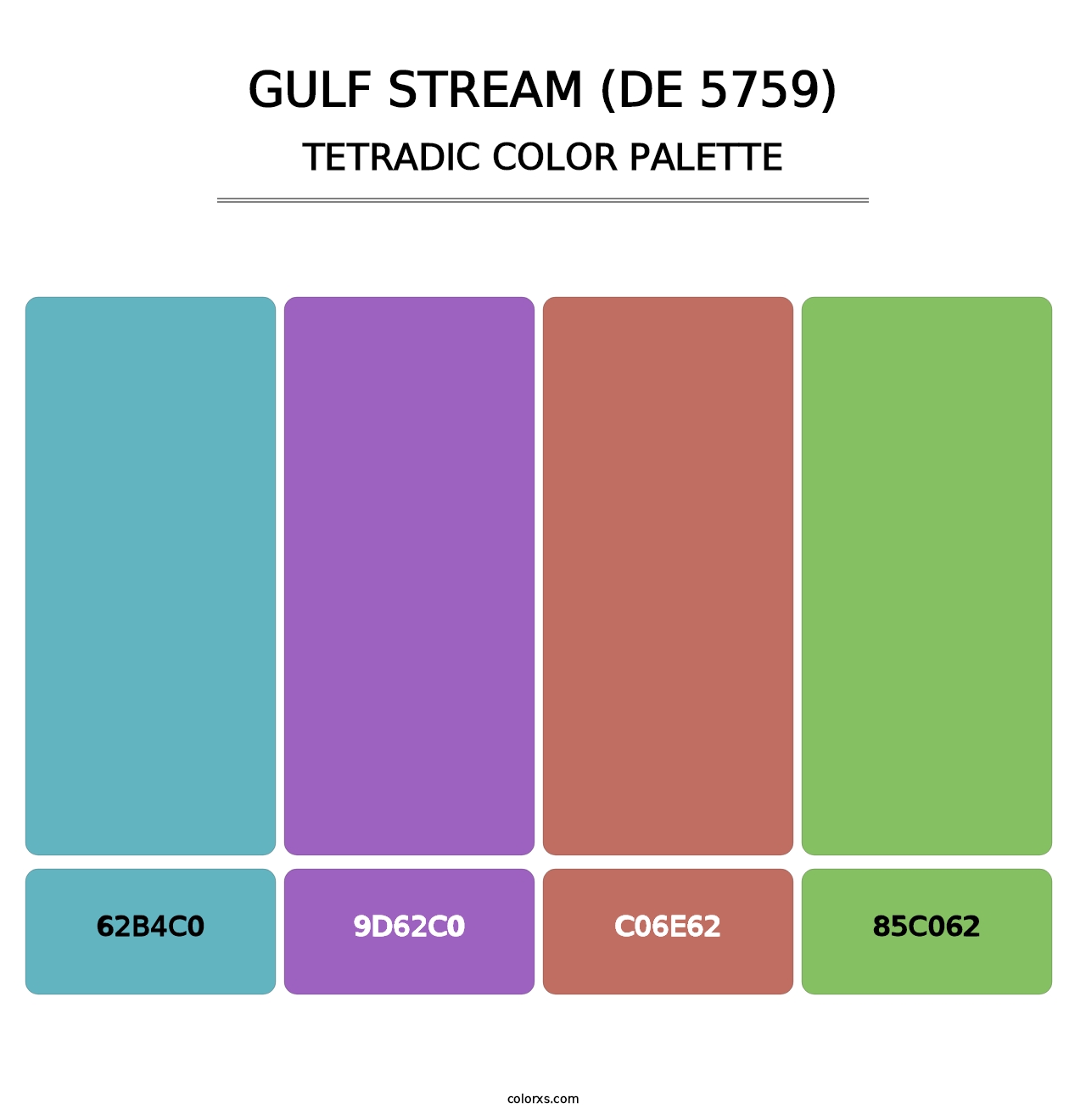 Gulf Stream (DE 5759) - Tetradic Color Palette