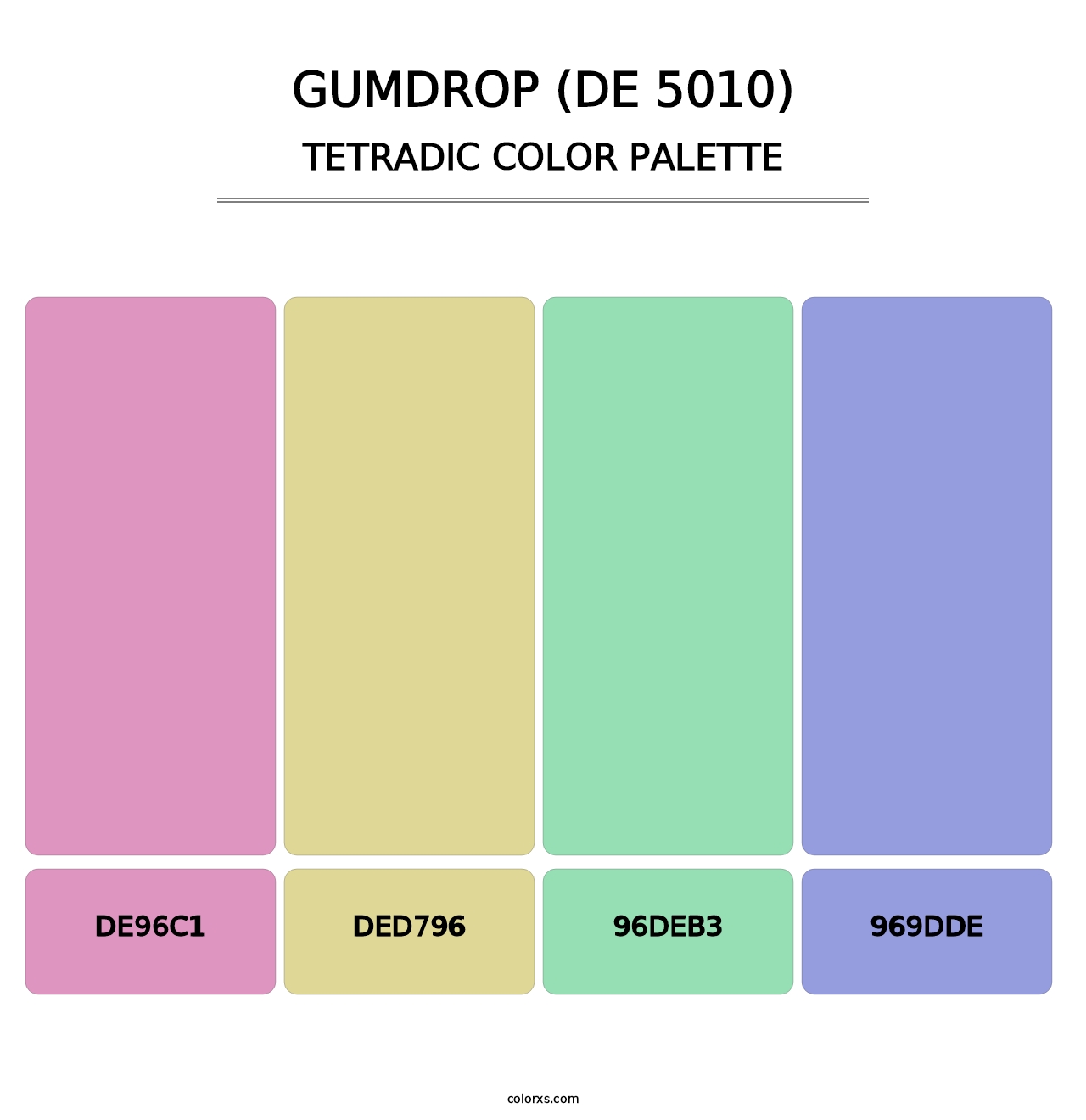 Gumdrop (DE 5010) - Tetradic Color Palette