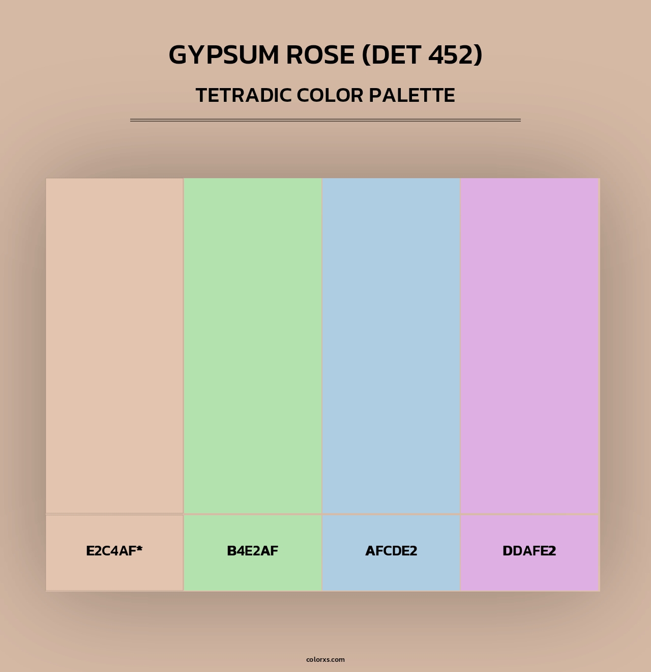 Gypsum Rose (DET 452) - Tetradic Color Palette