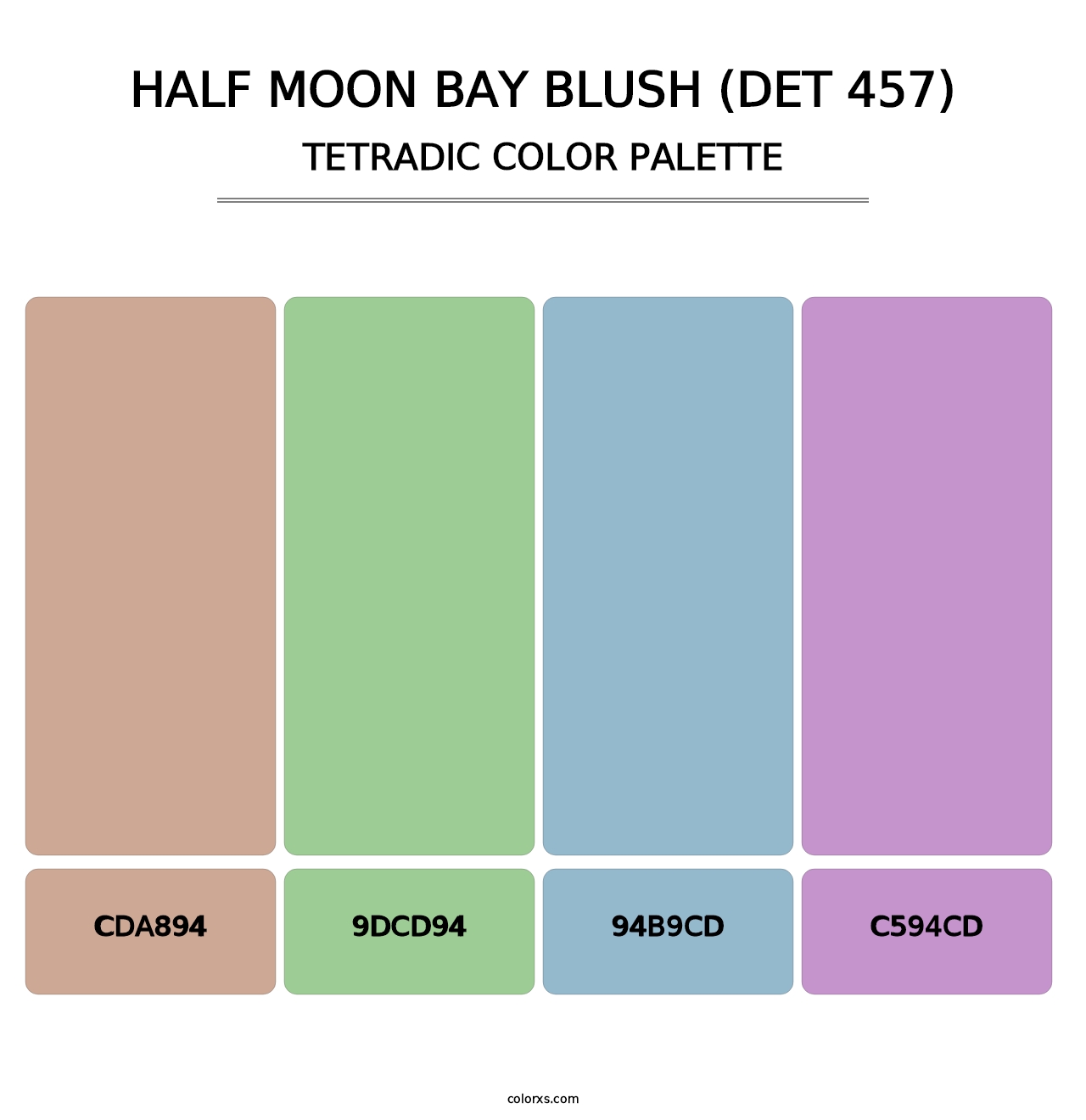Half Moon Bay Blush (DET 457) - Tetradic Color Palette