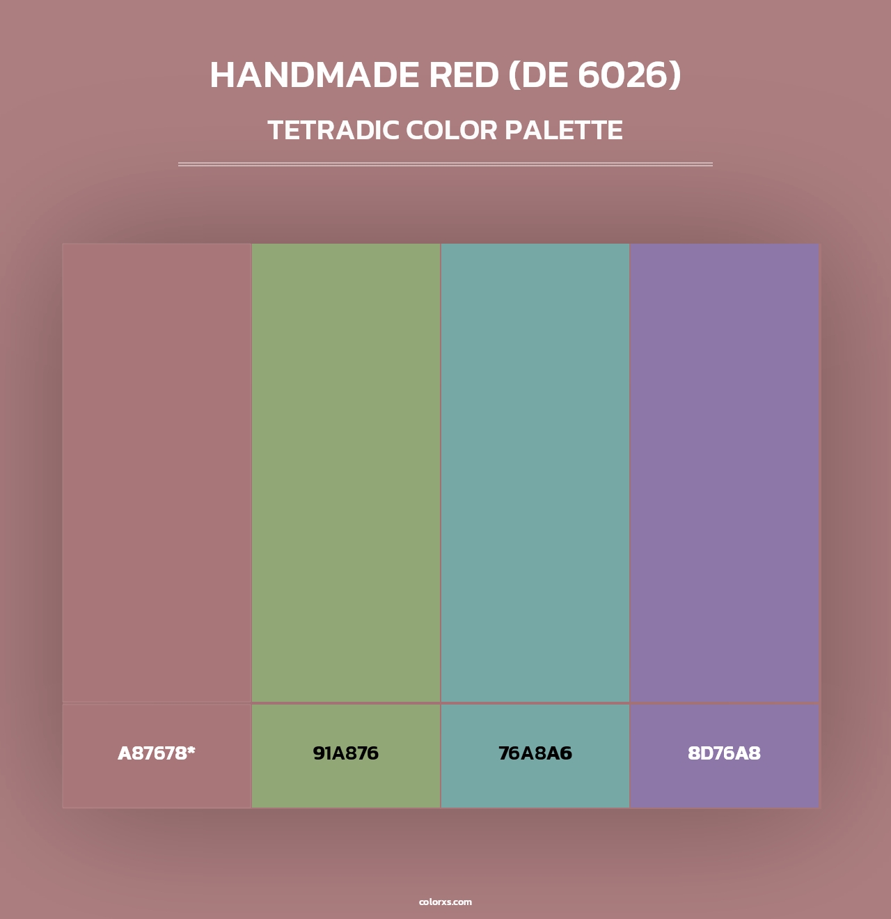 Handmade Red (DE 6026) - Tetradic Color Palette