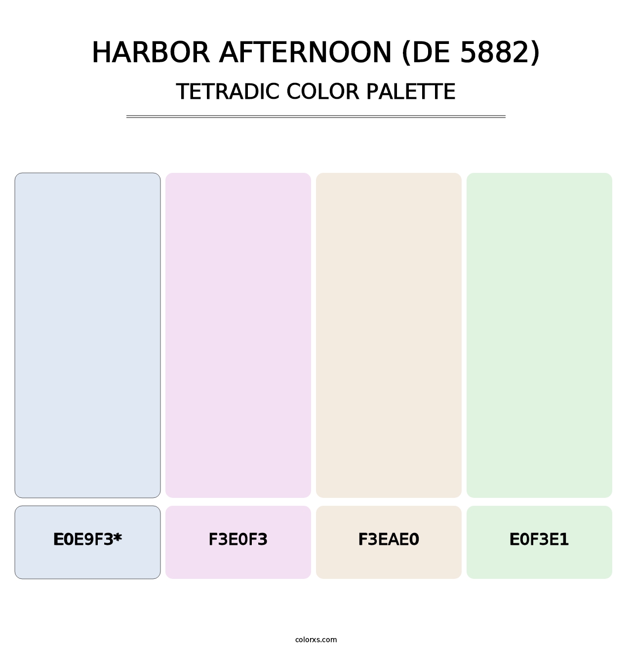 Harbor Afternoon (DE 5882) - Tetradic Color Palette