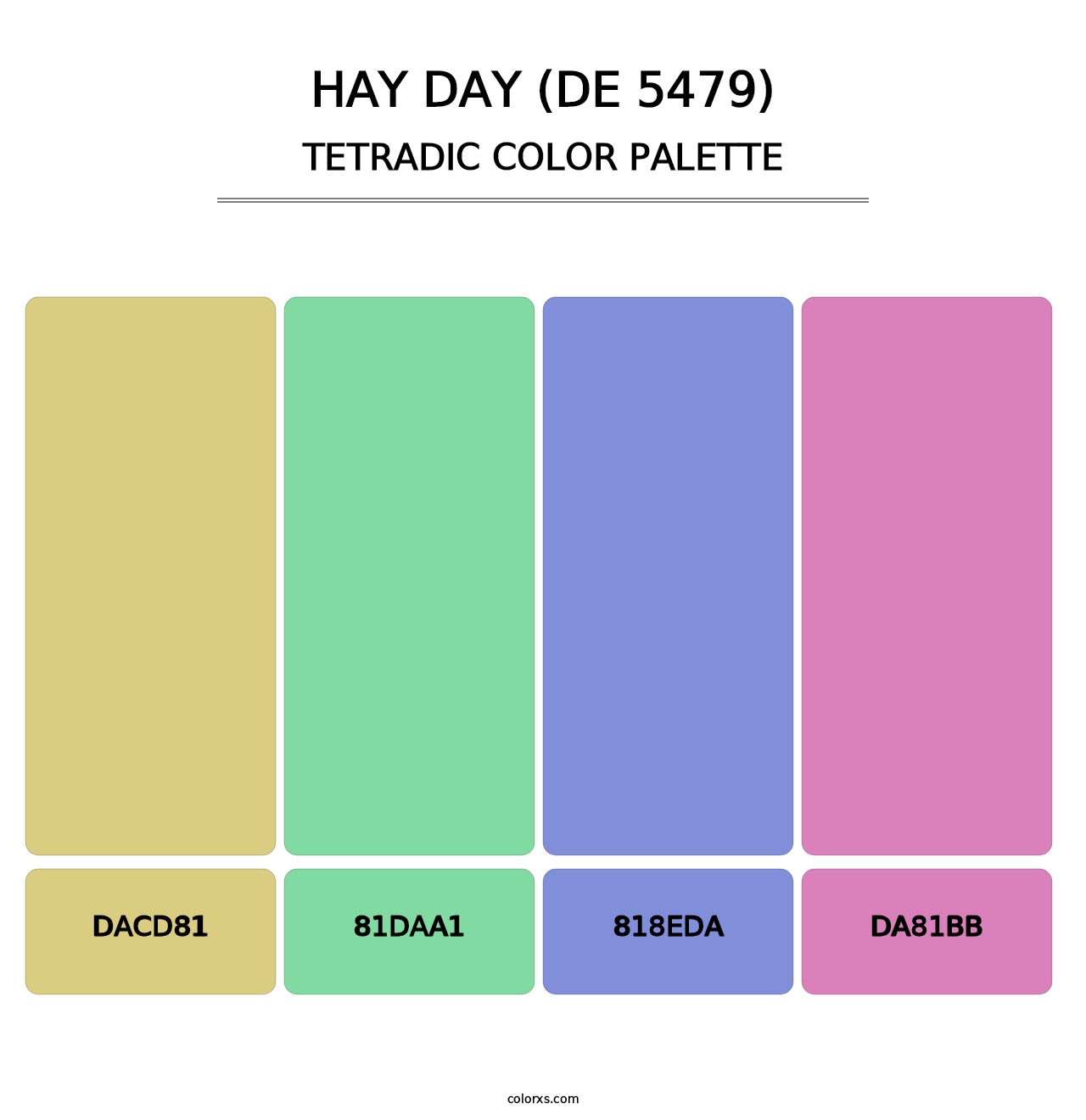 Hay Day (DE 5479) - Tetradic Color Palette