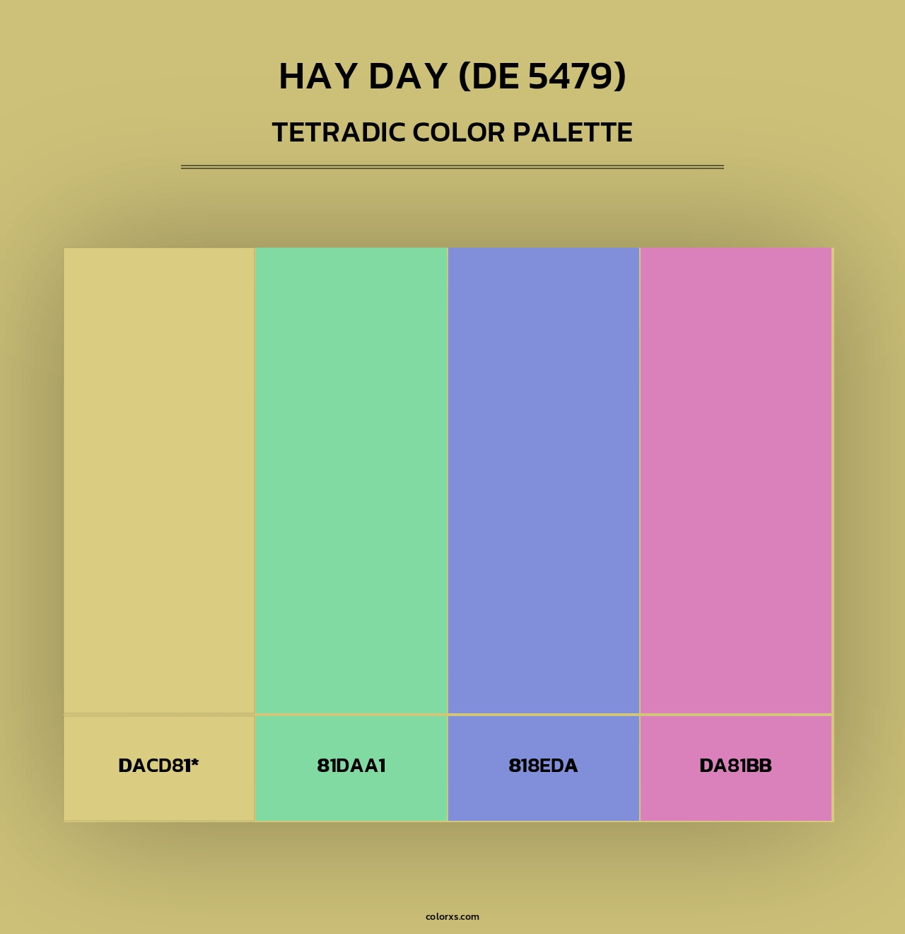 Hay Day (DE 5479) - Tetradic Color Palette