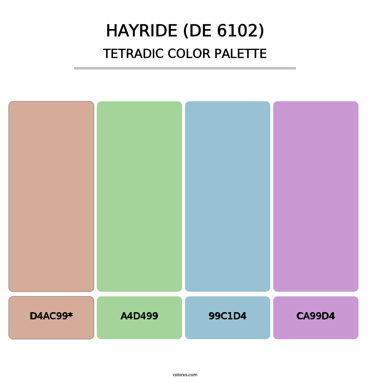 Hayride (DE 6102) - Tetradic Color Palette