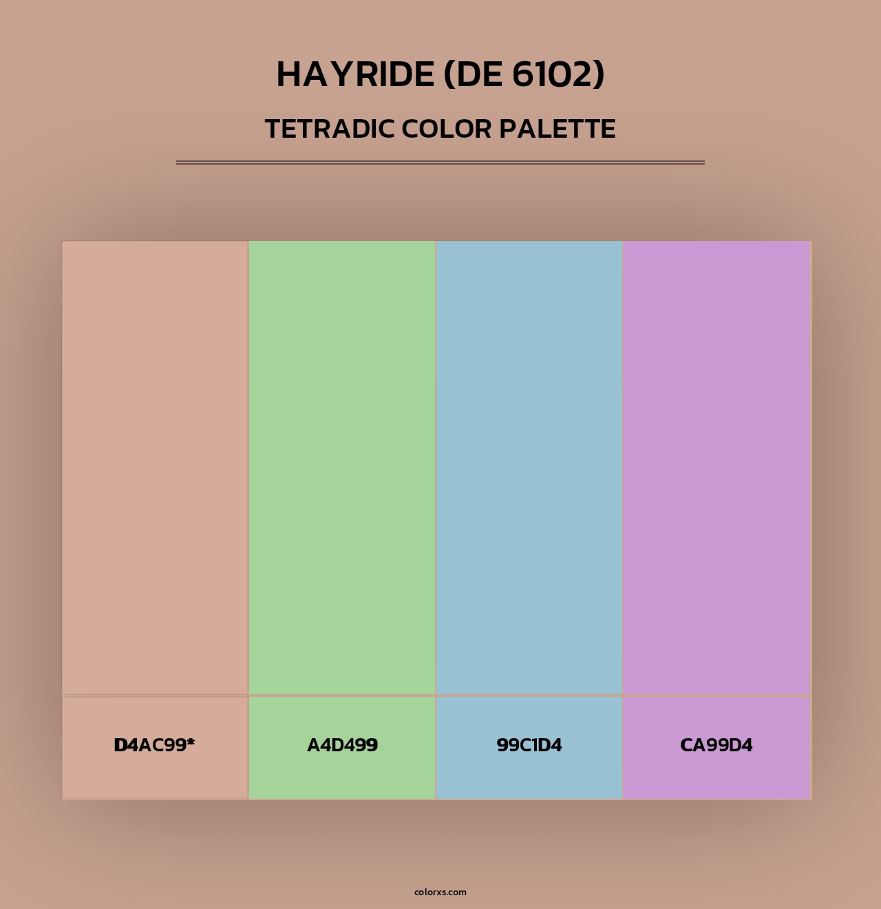 Hayride (DE 6102) - Tetradic Color Palette