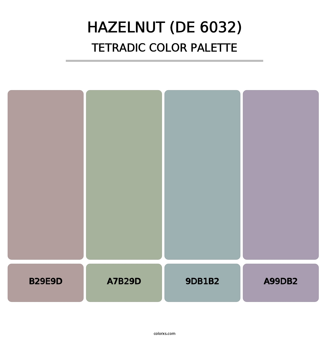 Hazelnut (DE 6032) - Tetradic Color Palette