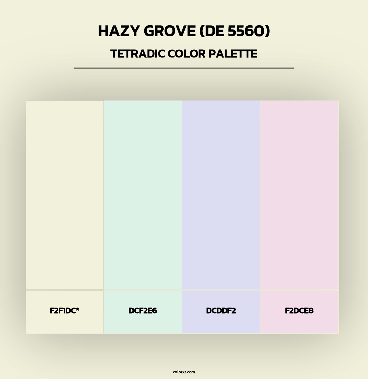 Hazy Grove (DE 5560) - Tetradic Color Palette