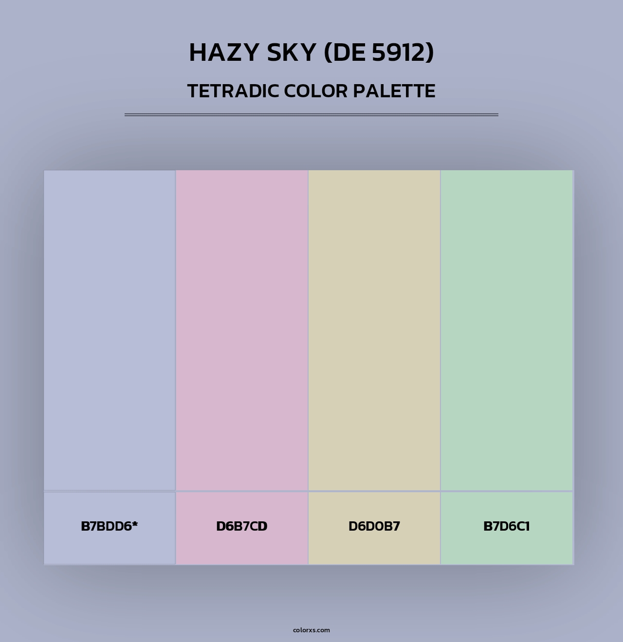 Hazy Sky (DE 5912) - Tetradic Color Palette