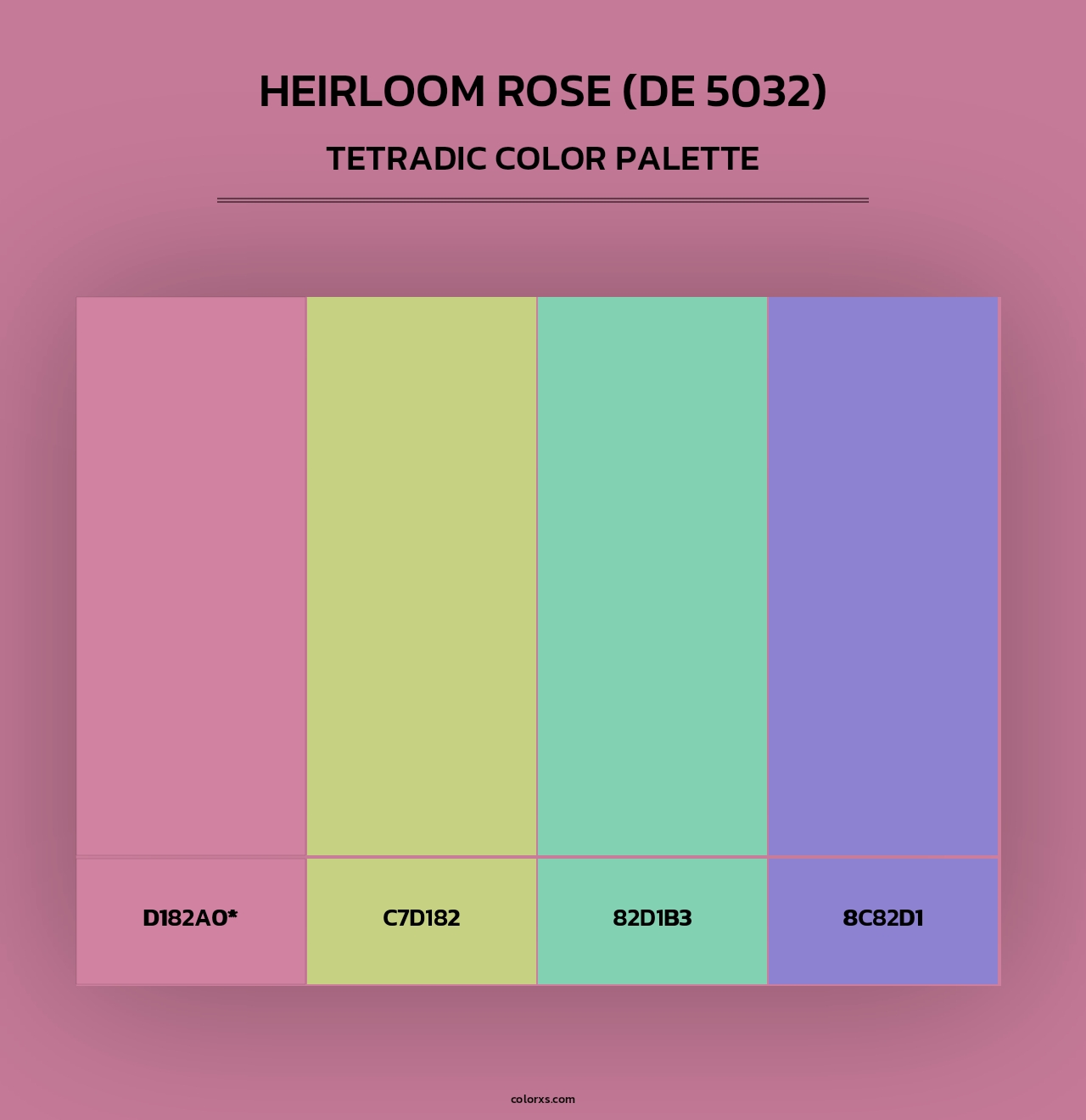 Heirloom Rose (DE 5032) - Tetradic Color Palette