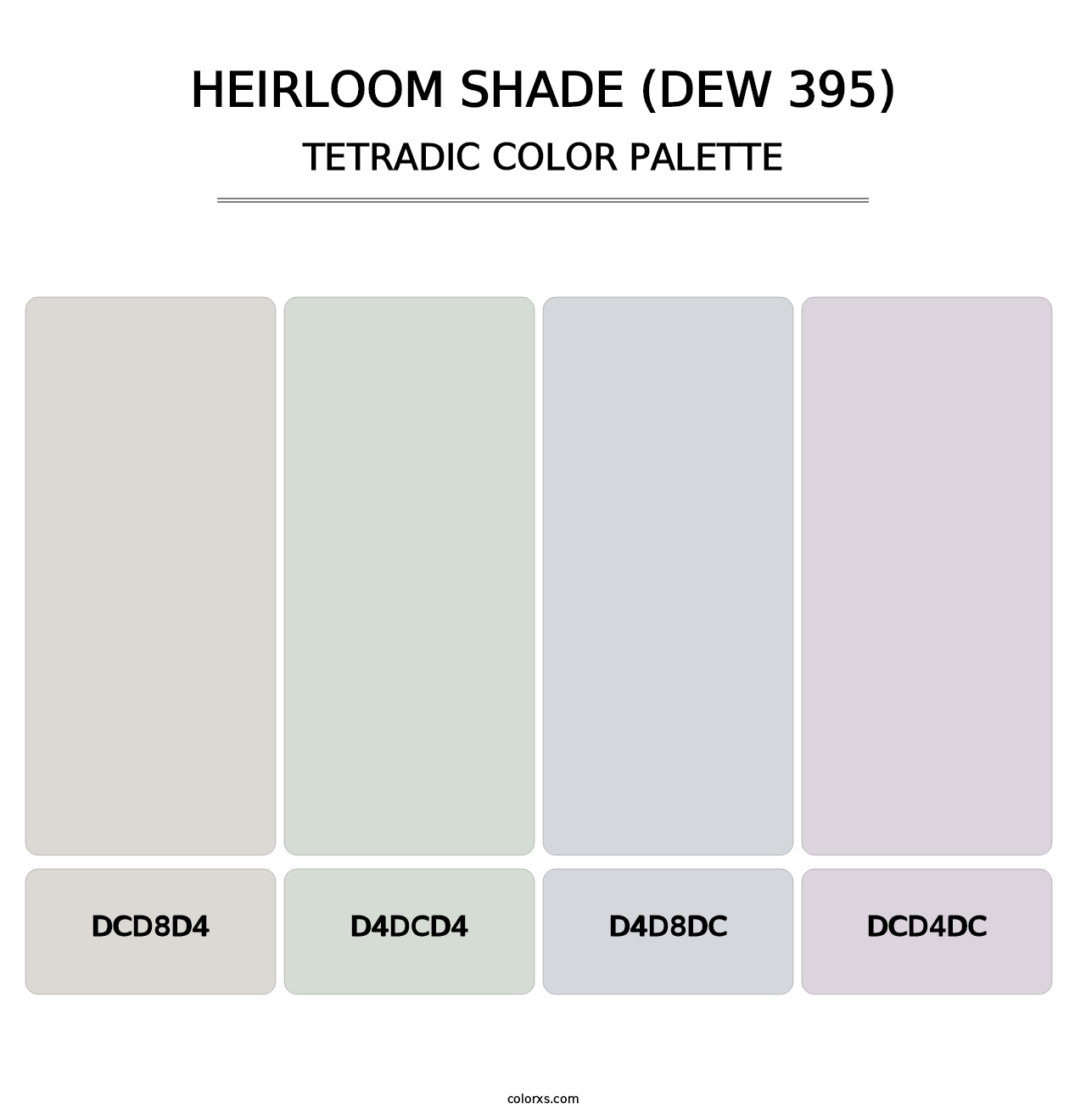 Heirloom Shade (DEW 395) - Tetradic Color Palette