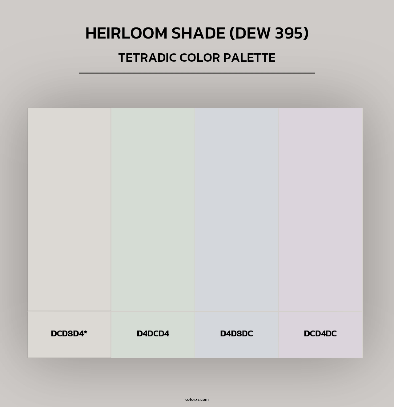 Heirloom Shade (DEW 395) - Tetradic Color Palette