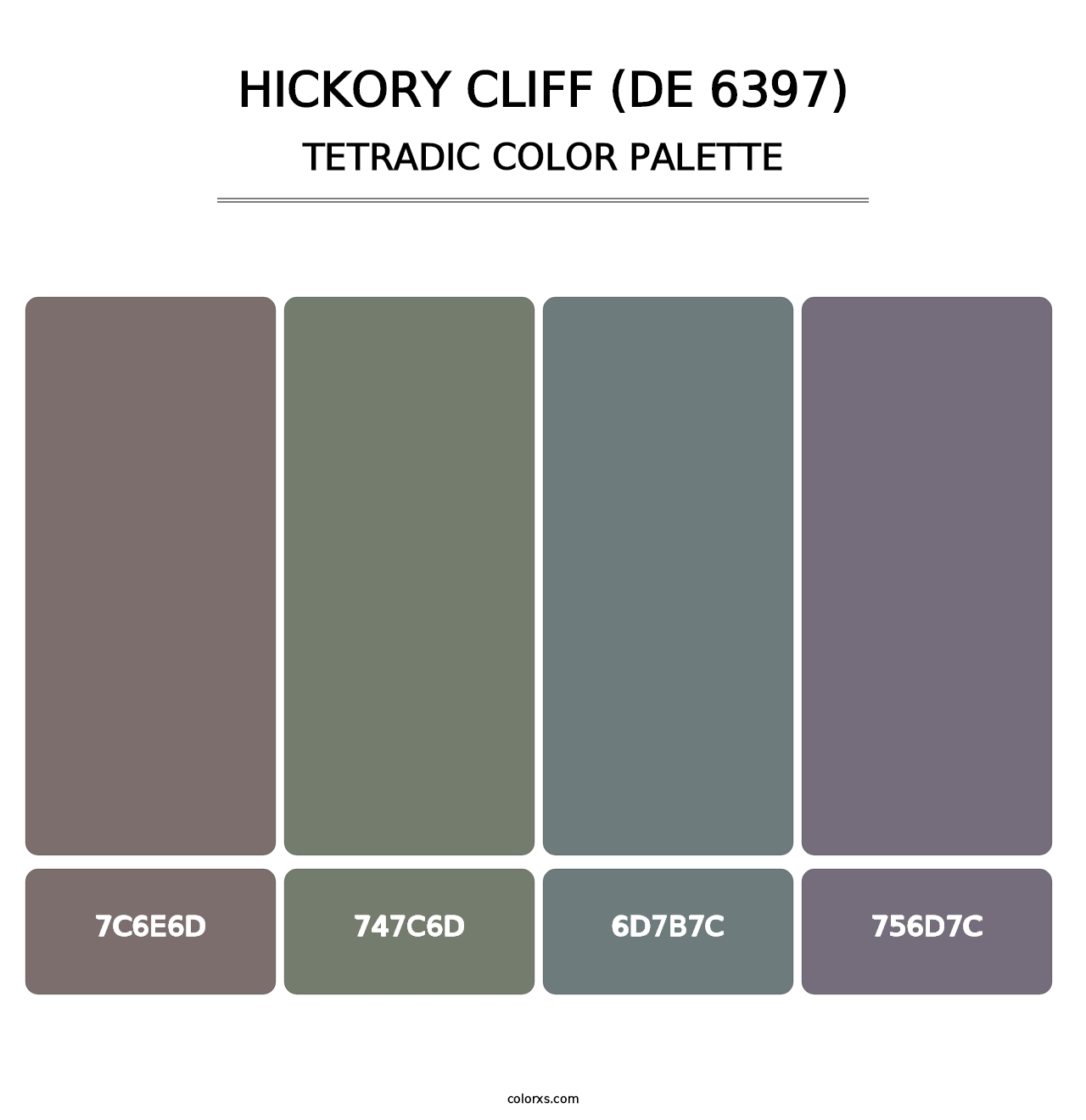 Hickory Cliff (DE 6397) - Tetradic Color Palette