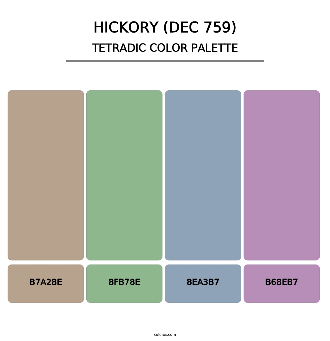 Hickory (DEC 759) - Tetradic Color Palette