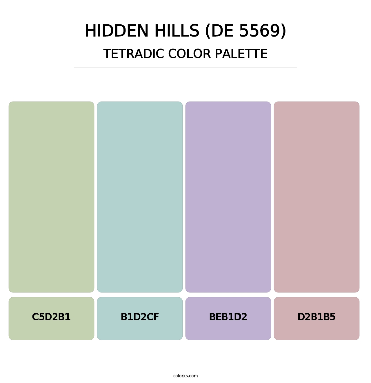 Hidden Hills (DE 5569) - Tetradic Color Palette