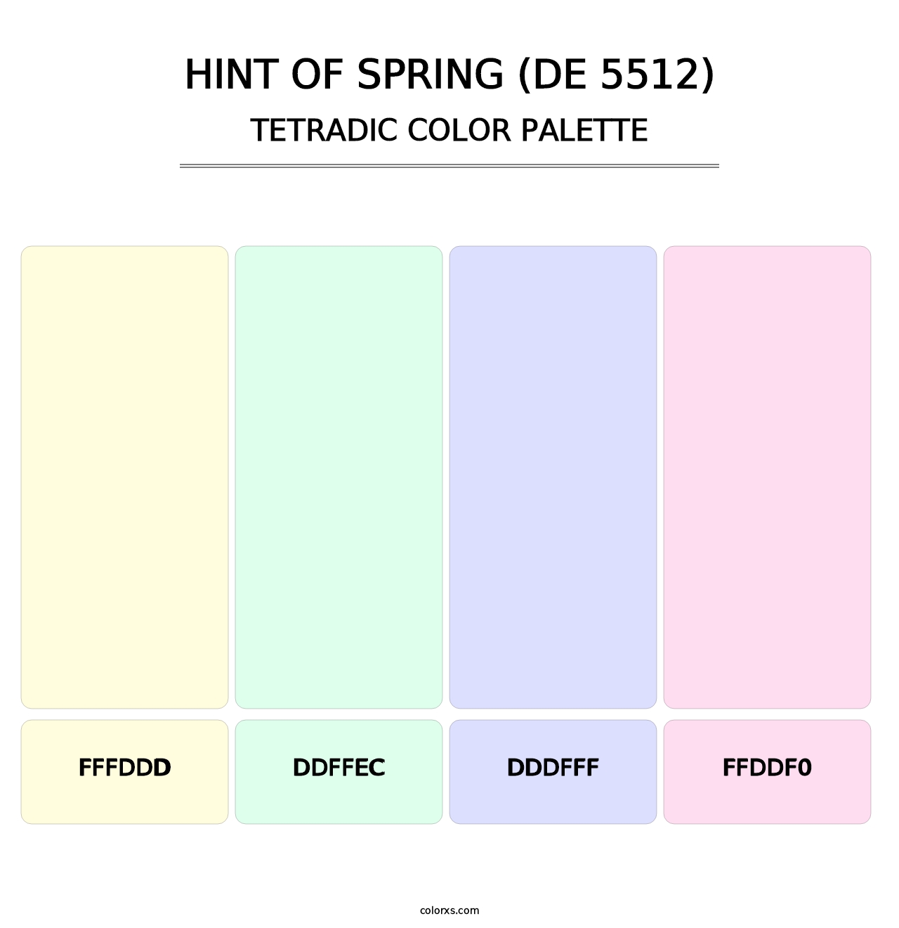 Hint of Spring (DE 5512) - Tetradic Color Palette