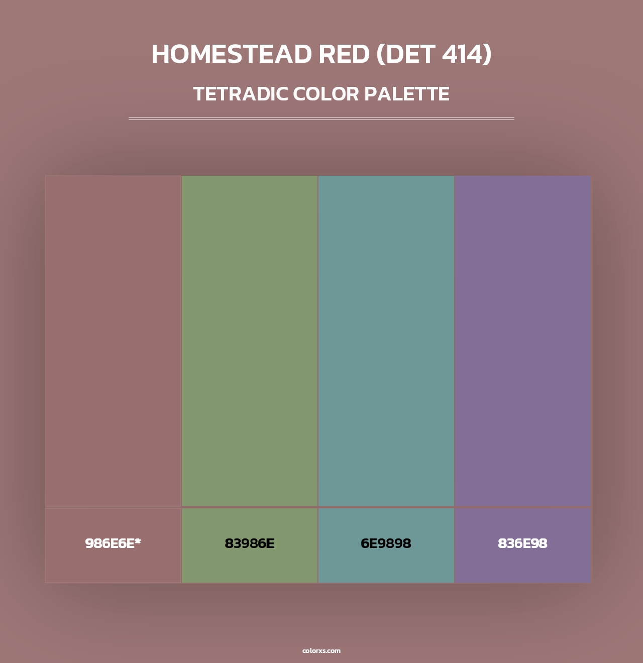 Homestead Red (DET 414) - Tetradic Color Palette
