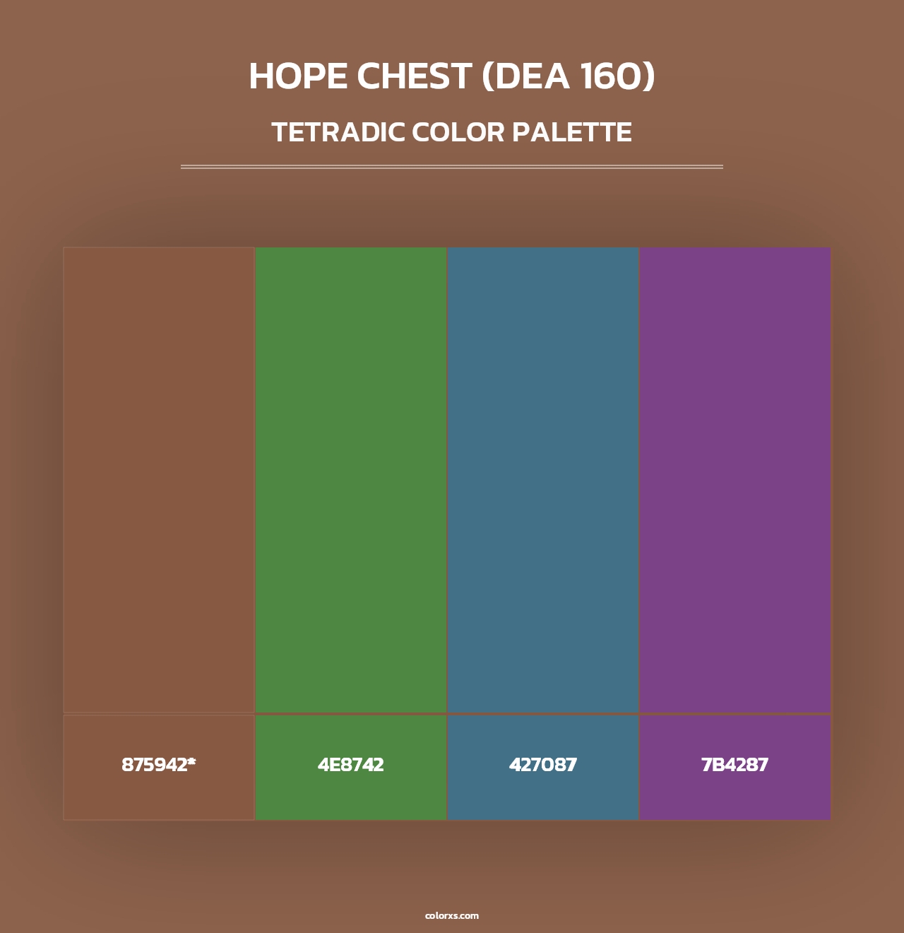 Hope Chest (DEA 160) - Tetradic Color Palette