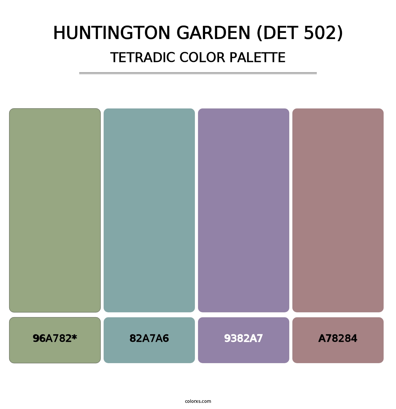 Huntington Garden (DET 502) - Tetradic Color Palette