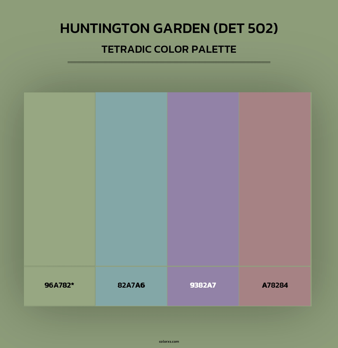 Huntington Garden (DET 502) - Tetradic Color Palette