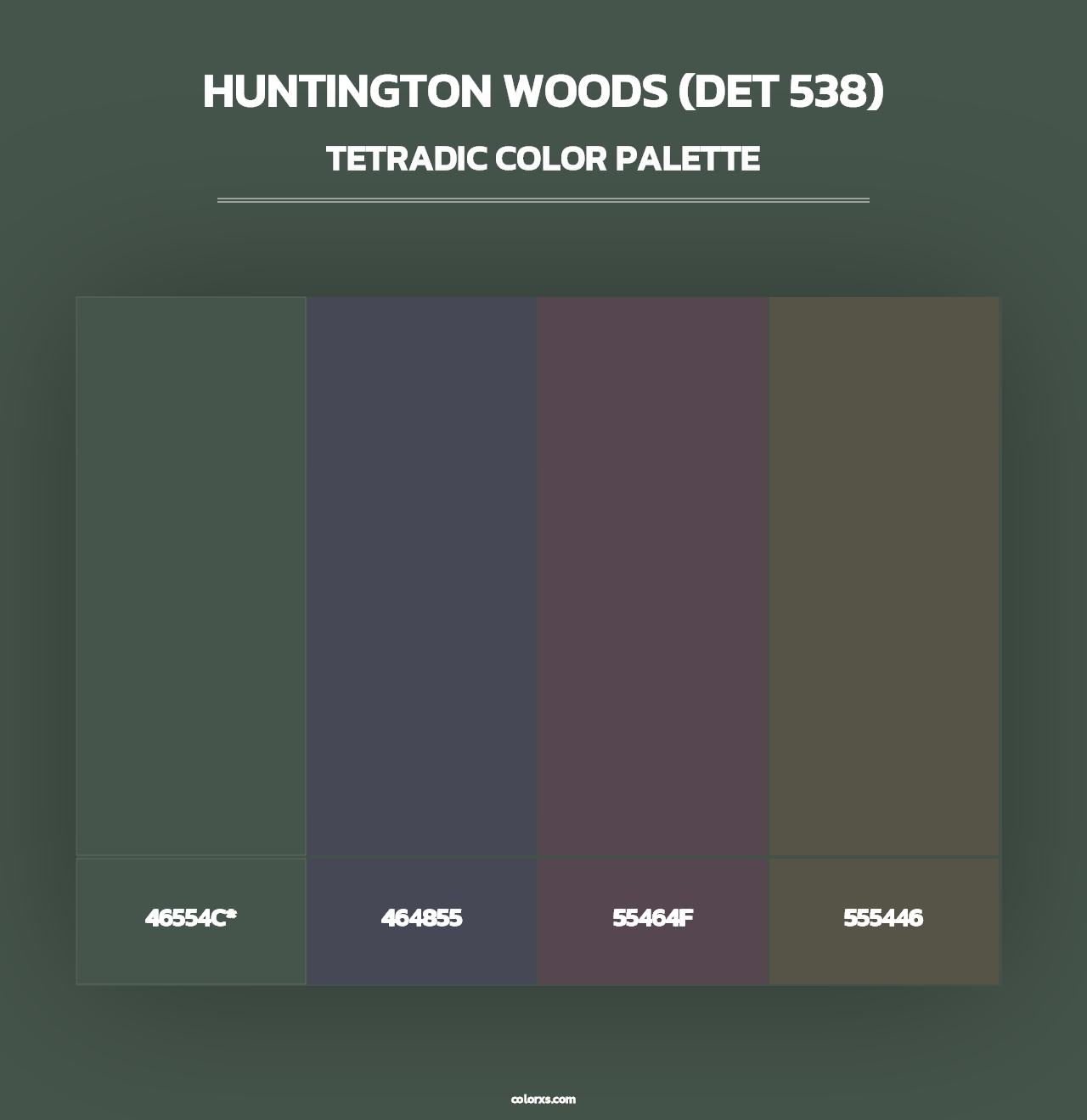 Huntington Woods (DET 538) - Tetradic Color Palette