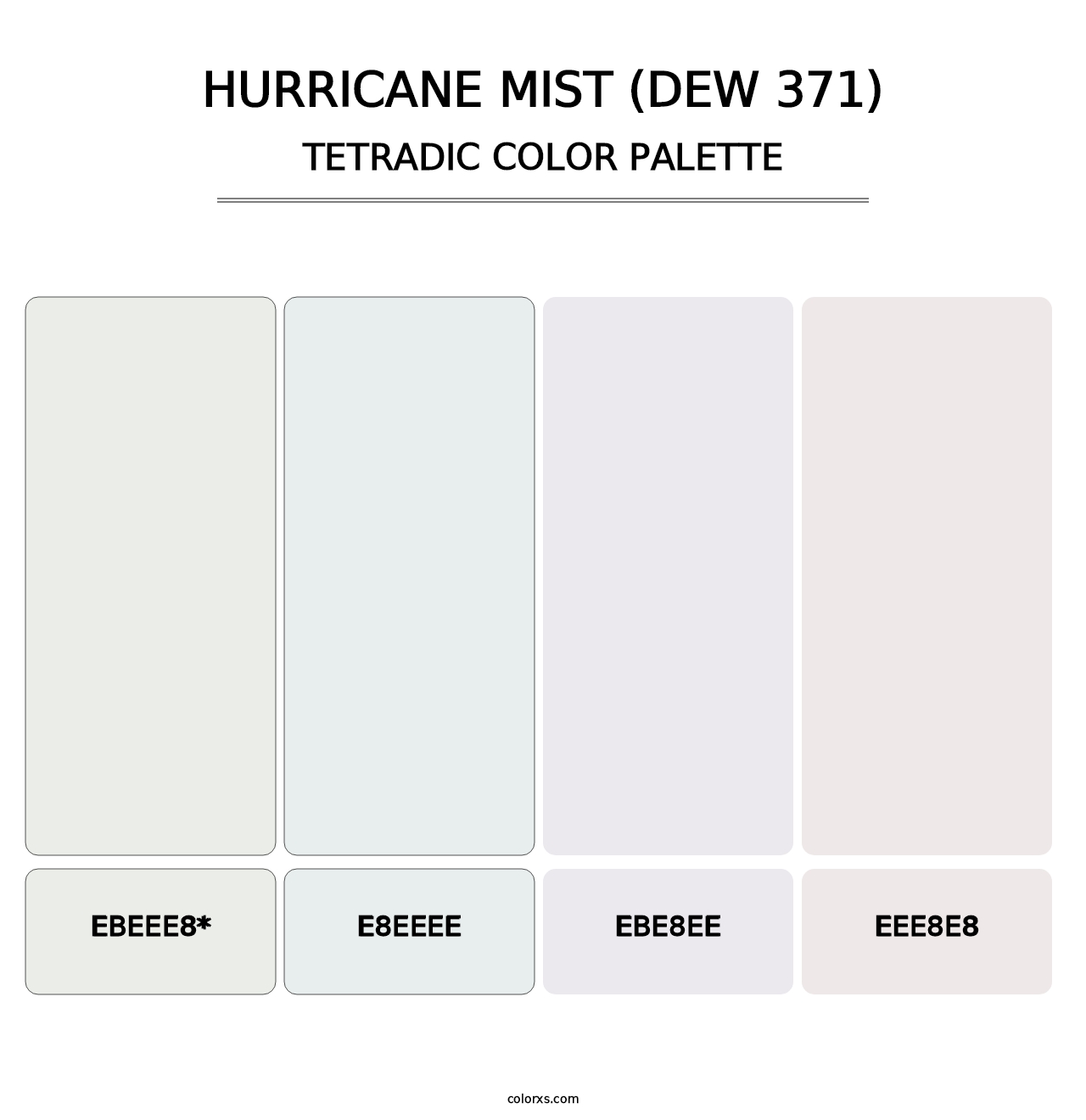 Hurricane Mist (DEW 371) - Tetradic Color Palette