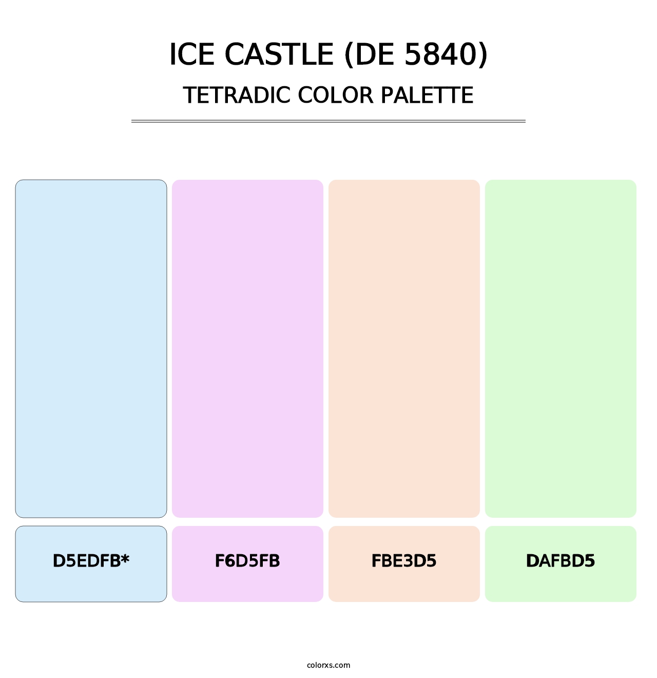 Ice Castle (DE 5840) - Tetradic Color Palette