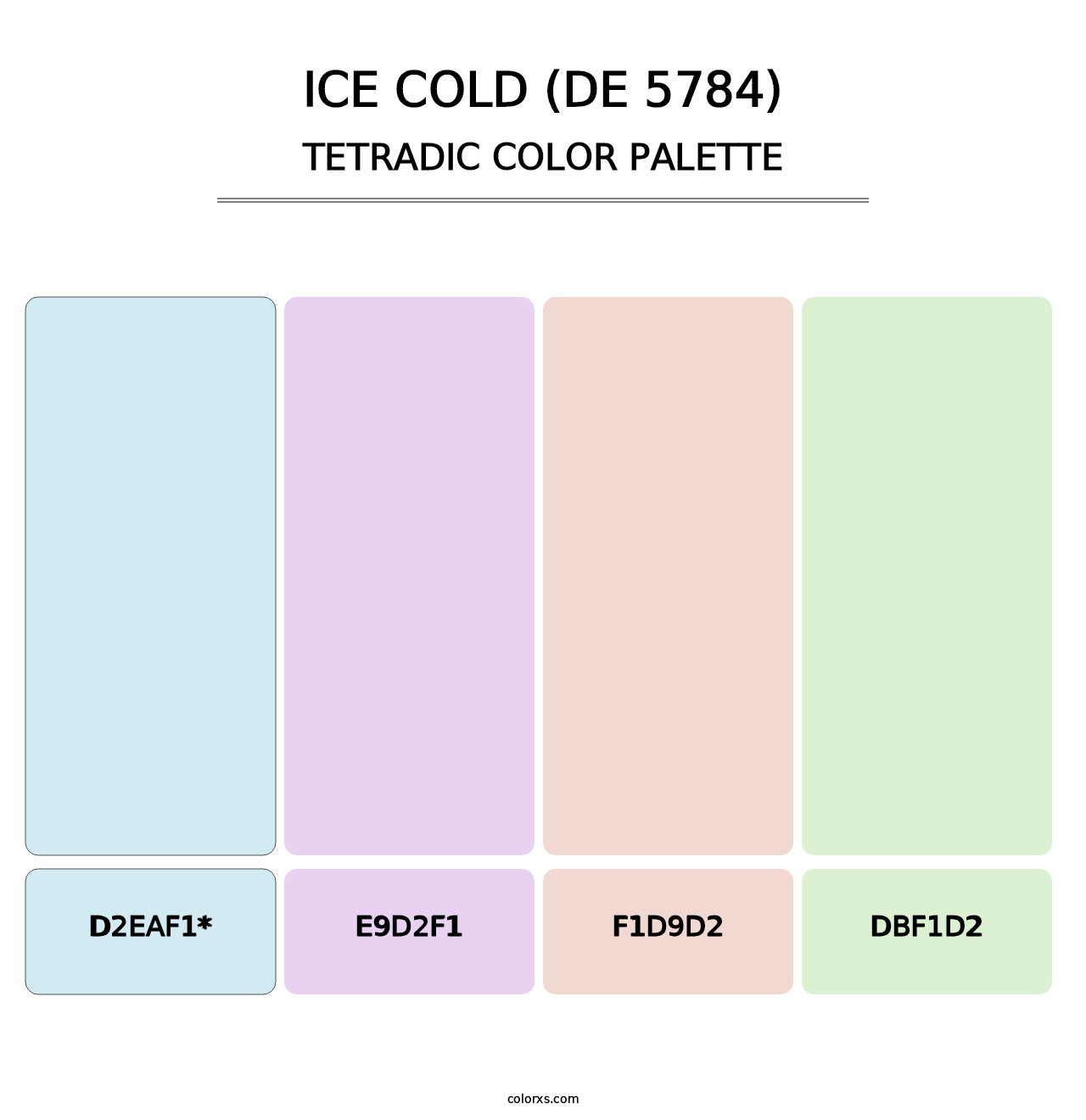 Ice Cold (DE 5784) - Tetradic Color Palette