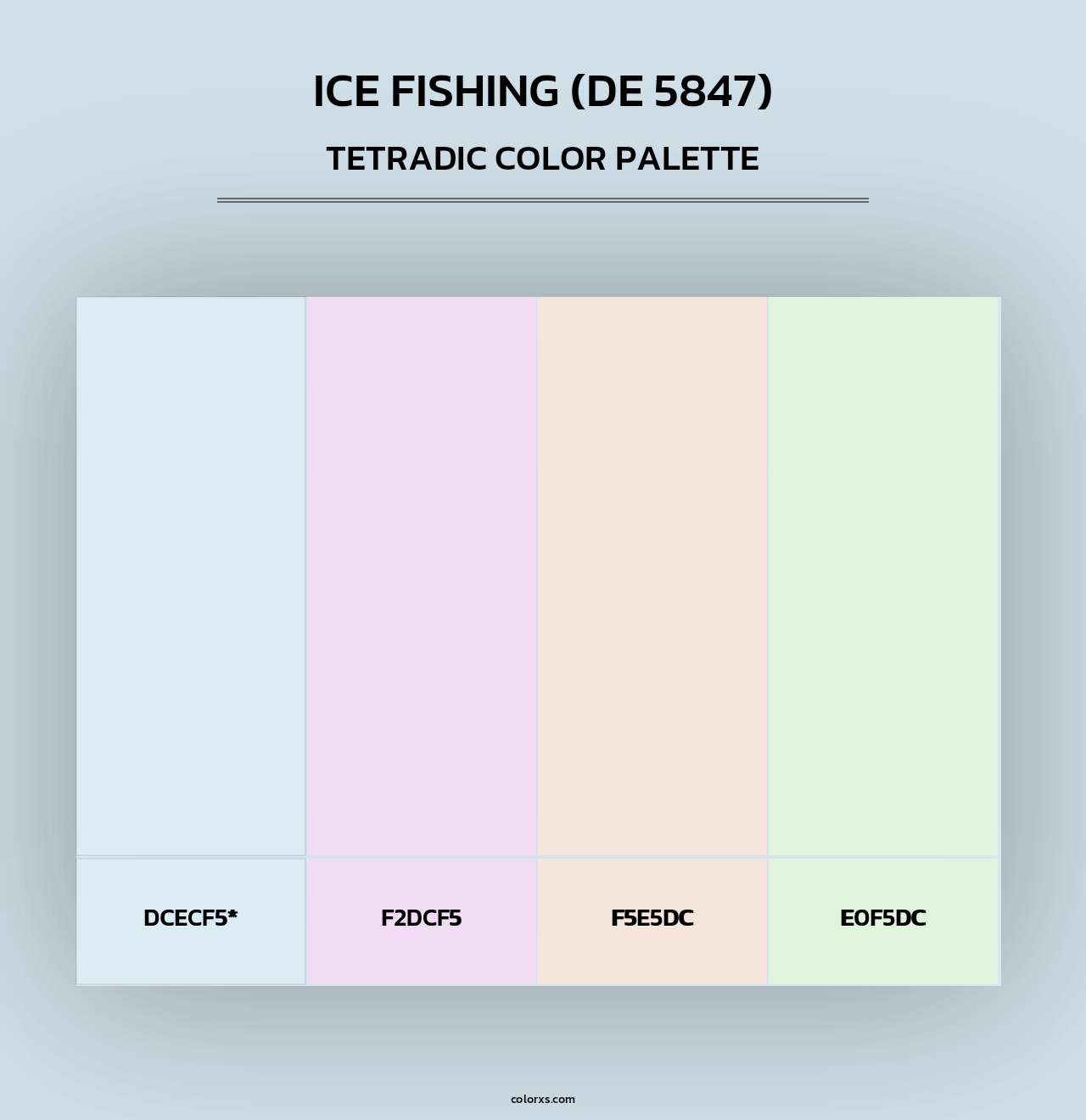 Ice Fishing (DE 5847) - Tetradic Color Palette