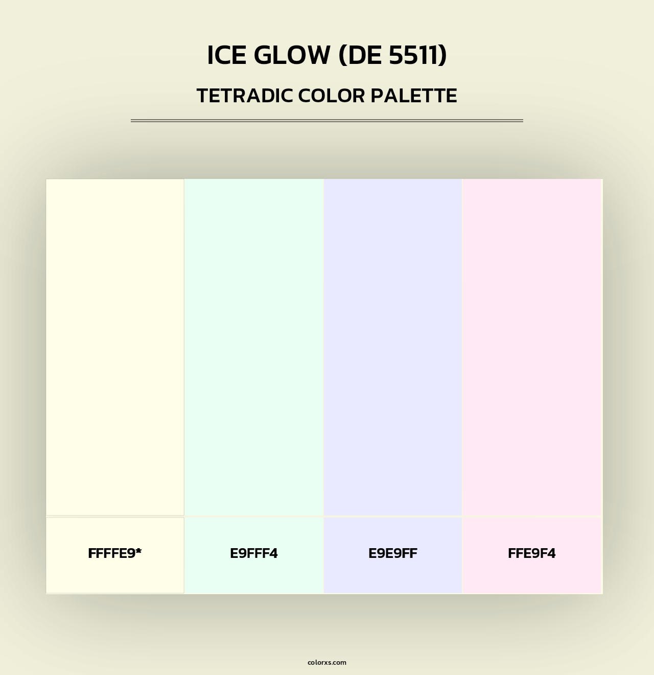 Ice Glow (DE 5511) - Tetradic Color Palette