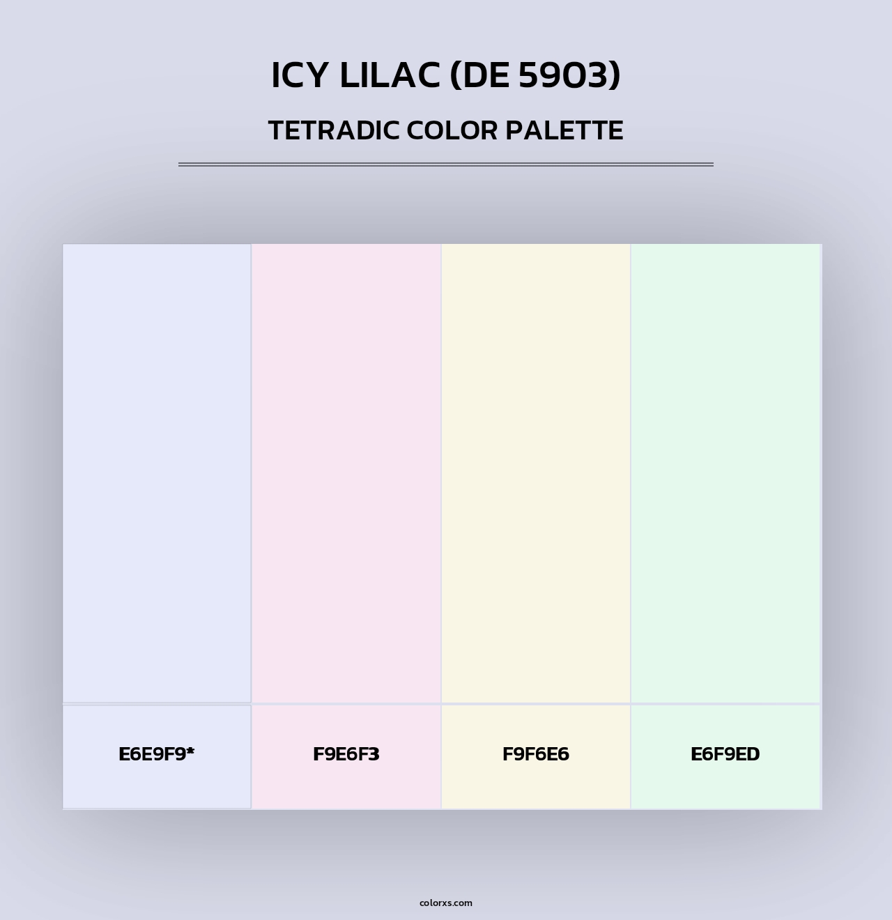Icy Lilac (DE 5903) - Tetradic Color Palette