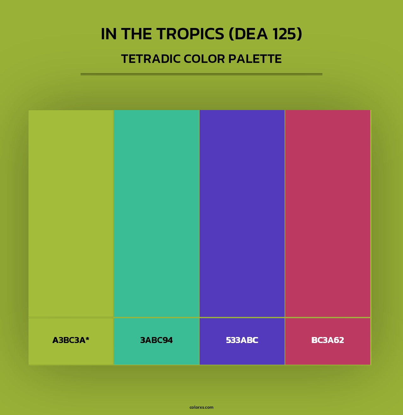 In the Tropics (DEA 125) - Tetradic Color Palette