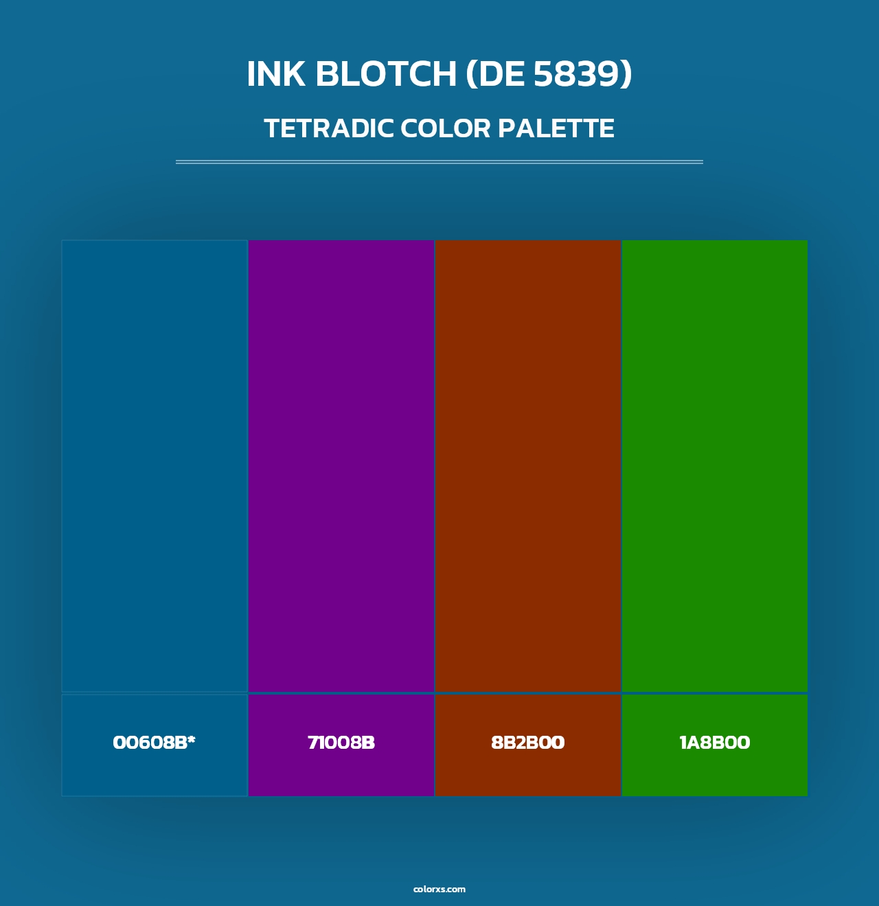 Ink Blotch (DE 5839) - Tetradic Color Palette
