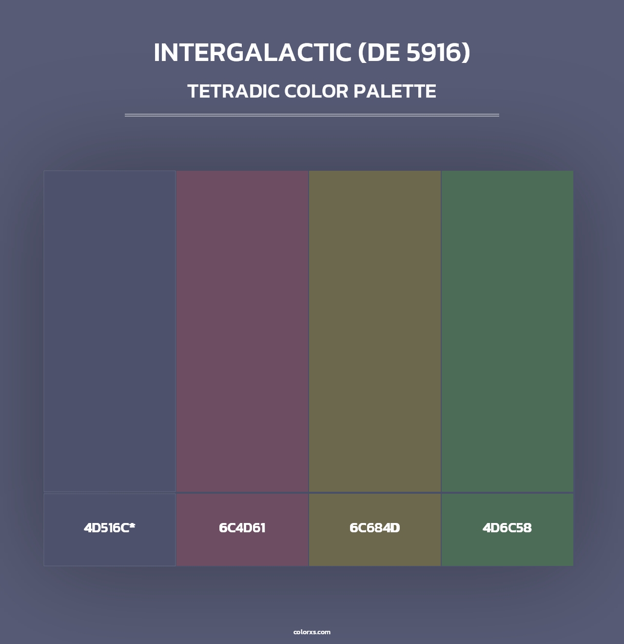 Intergalactic (DE 5916) - Tetradic Color Palette