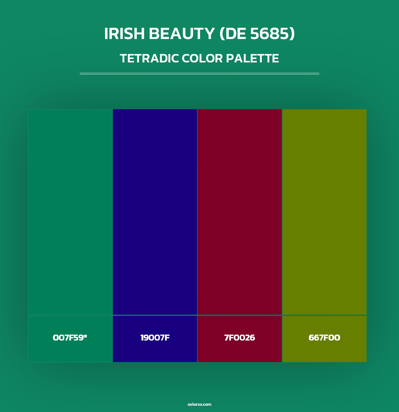 Irish Beauty (DE 5685) - Tetradic Color Palette