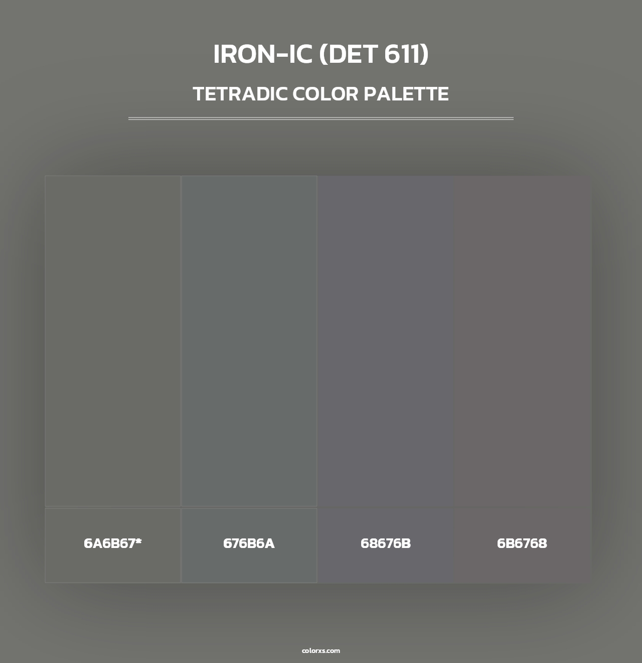 Iron-ic (DET 611) - Tetradic Color Palette