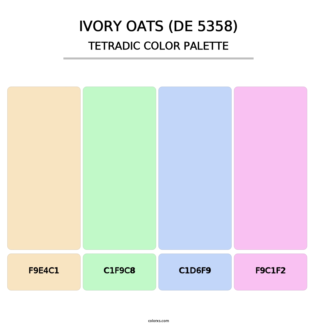 Ivory Oats (DE 5358) - Tetradic Color Palette