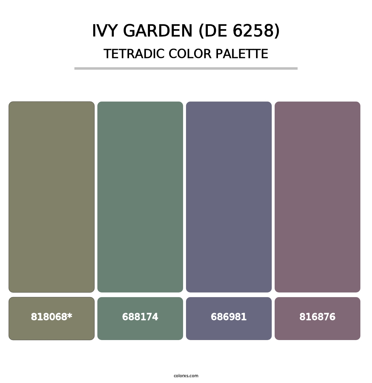 Ivy Garden (DE 6258) - Tetradic Color Palette